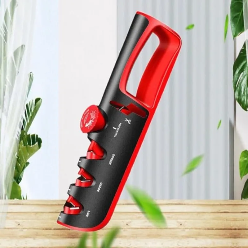 

Точилка для ножей, регулируемый угол, 4-ступенчатая шлифовальная машина для ножей, точильный камень, точильный камень, профессиональные кухонные аксессуары