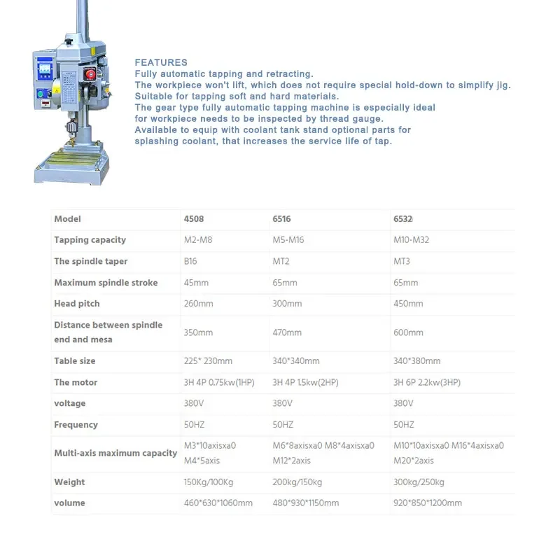 ForHigh Quantity M8 Tapping Machine Multi Spindle Tapping Machine Automatic Tapping Machine