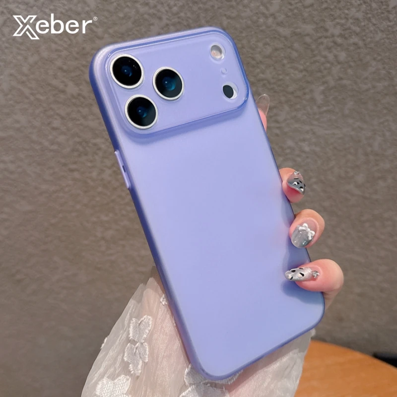 Funda suave transparente mate de TPU ultrafina para iPhone 17 16 15 14 13 12 11 Pro Max Plus cubierta protectora a prueba de golpes de Color sólido