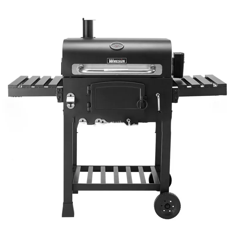 Outdoor BBQ Stainless Steel Charcoal Grill Barbecue Tool Portable Free Installation Handle Folding BBQ Cooking Grid Park