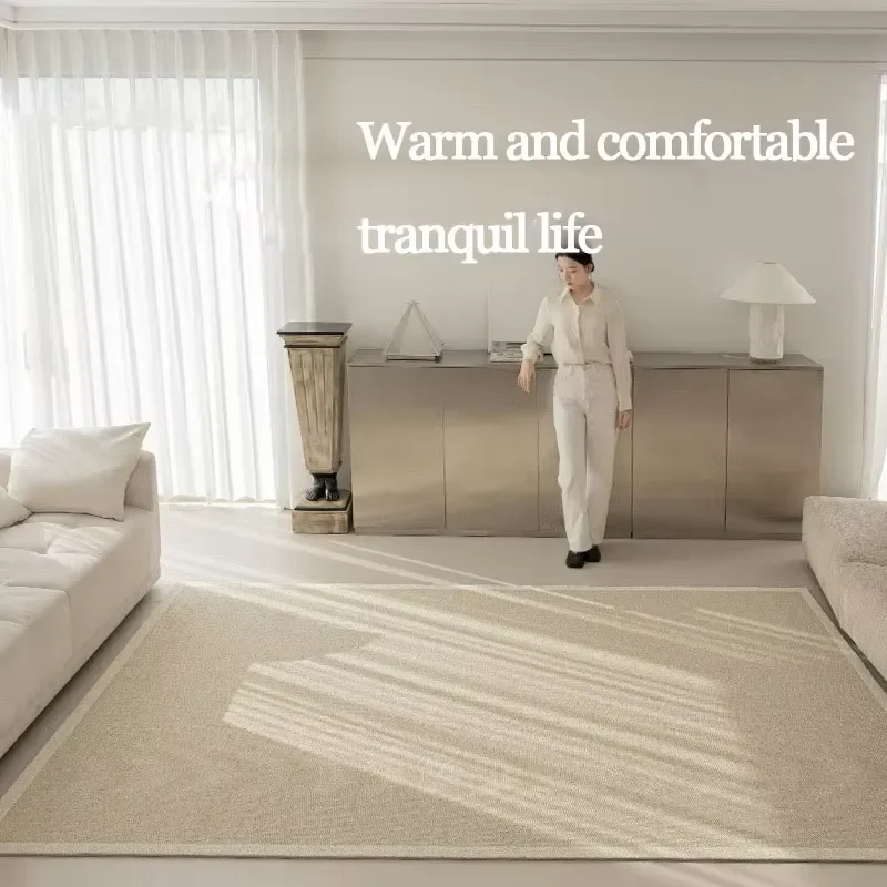 Wabi Sabi Solid Color Bedroom High Level Wool Felt Carpet Large Carpet Rug