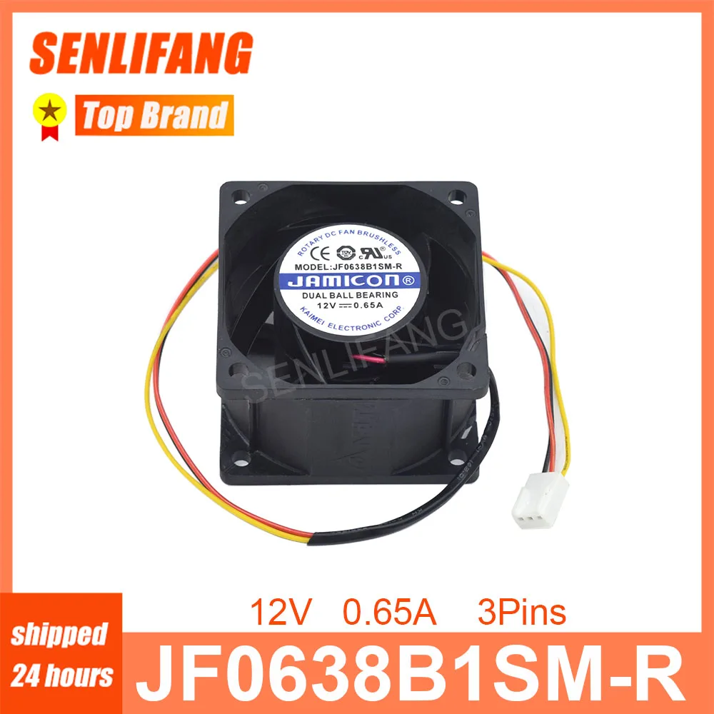 

Brand New 60MM Cooler JF0638B1SM-R DC12V 0.65A 3Lines 60*60*38MM Fan For JAMICON Square Cooling