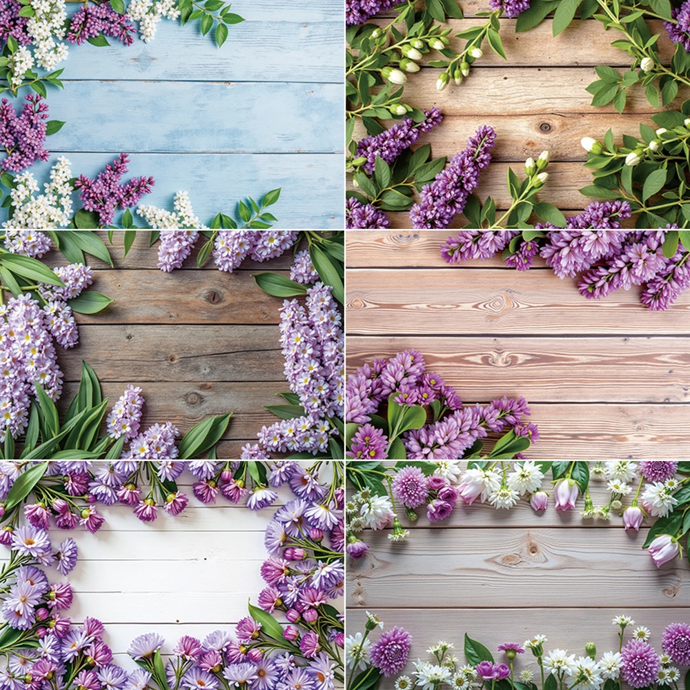 

MOON.QG Spring Easter Wooden Board Background Photography Product Food Subject Flowers Wood Plank Backdrop Photozone Studio Prop