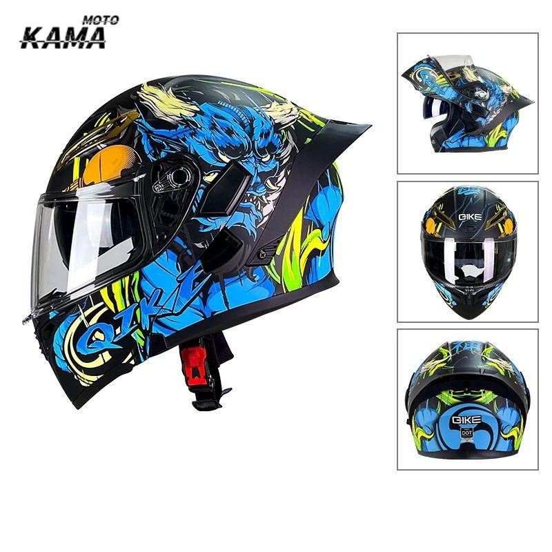 Motorcycle Helmet and Safety Scooter Motorcycle Modular Capacitor Helmet Engine Full Face Integral capacete de motocicleta