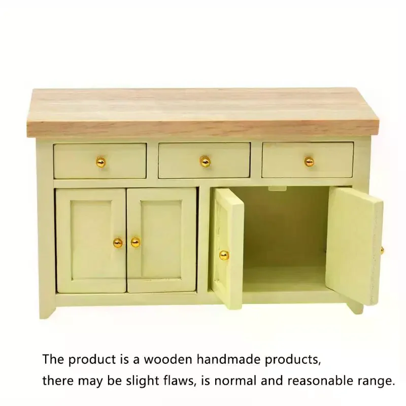 1 Stuks 1/12 Schaal Poppenhuis Kast Woonkamer Miniatuur Berken Poppenhuis Simulatie Opbergkast DIY Accessoires