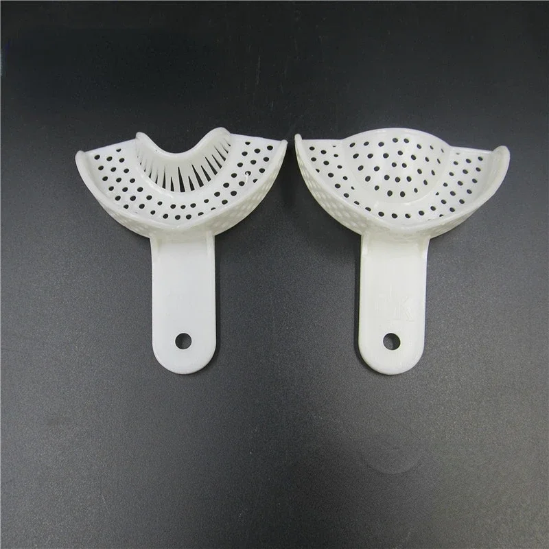 10Pcs/set Dental Impression Plastic Trays Without Mesh Tray Dental Care Teeth Holder Dental Materials Supply for Oral Tools