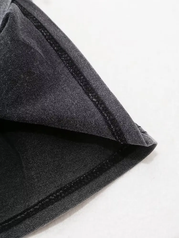 NOVEDAD DE VERANO 20225, camiseta de manga corta con cuello redondo desgastada y estampado Retro versátil para mujer 1131/334