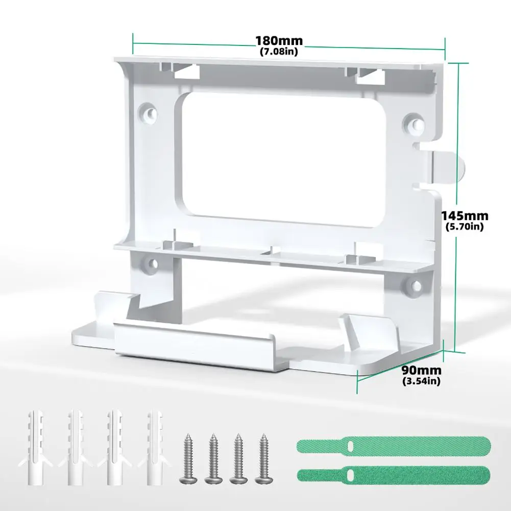 2-in-1 Router Mount Power Cord Storage Bracket for Starlink Gen3 Router Wireless WiFi Rack Organizer for Router Management