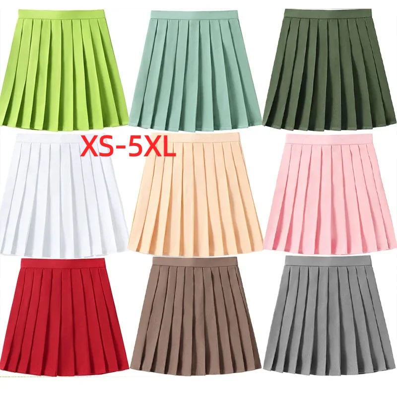 XS- 5XL JK New Women's Fashion Summer High Waist Pleated Skirt Students School Uniform Japan Plaid Skirts Female Skirts Costumes