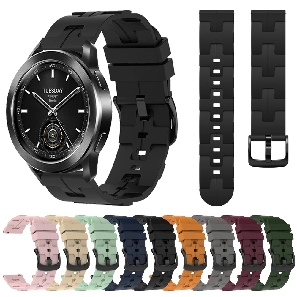 Silicone Breathable Strap For Xiaomi Watch Color 2 Band For Xiaomi Mi Watch S2 S1 Pro Soft 20mm 22mm Sports Replacement Bracelet