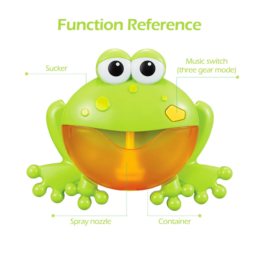 1pcs Kids Green Frog/Red Crab Spit Bubble Machine Baby Bath Toys Kids Bathtub Water Play with Music,Surprise Gift for Boys Girls image 2