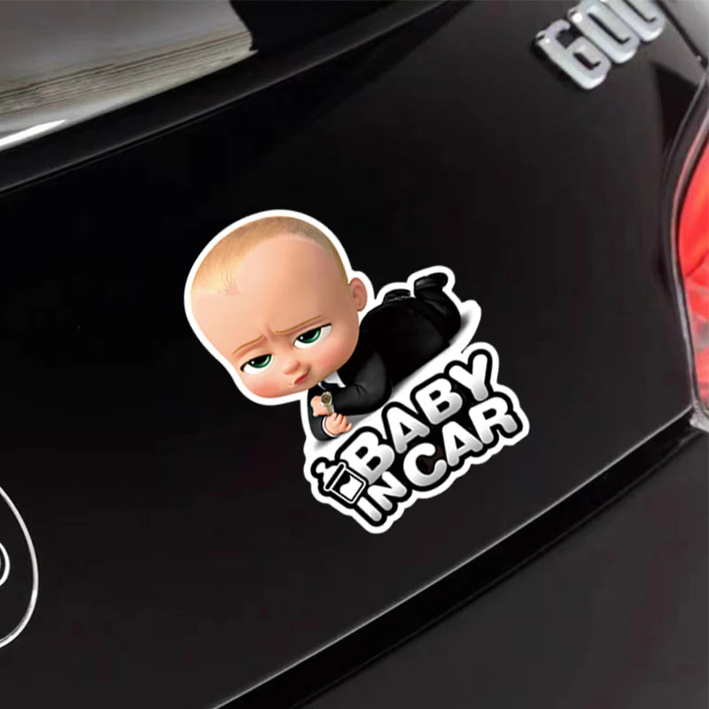 Cartoon cartoon car stickers waterproof reflective stickers baby in car car personality warning decorative accessories