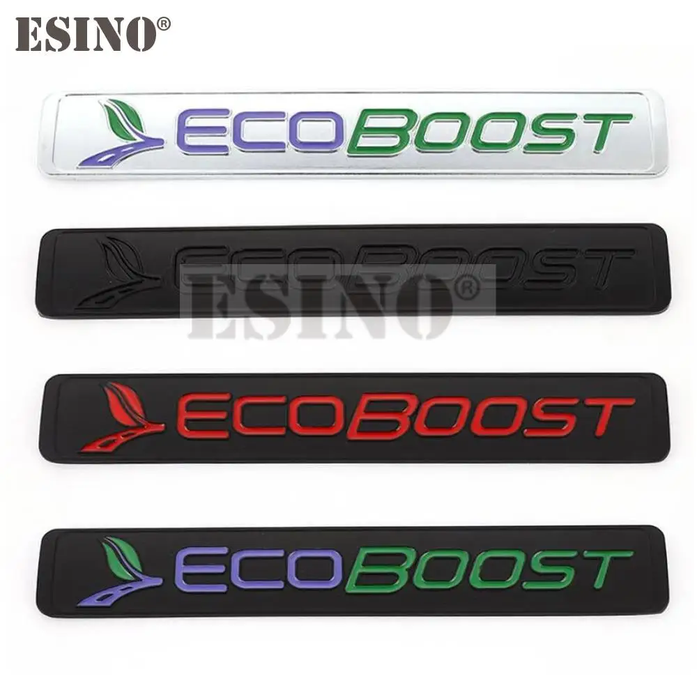 Ecoboost Adhesive Badge Car Fender Trunk Body Tailgate Metal Zinc Alloy Emblem for For Ford Focus Fiesta Puma Escape F150