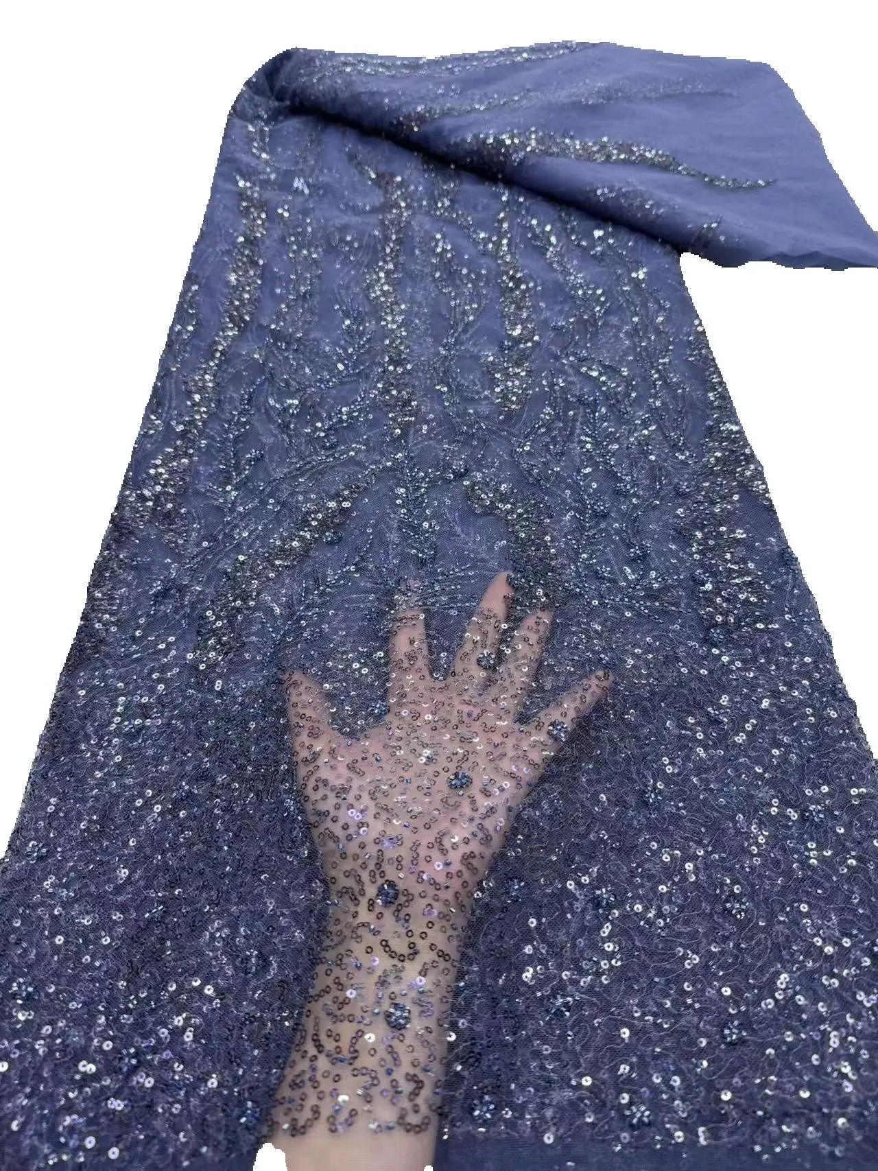 

Новейшая африканская кружевная ткань 2025 года, высокое качество, ткань по метрам, блестки, тюль, свадебные платья, вышивка, сетка, ткань, 5 ярдов