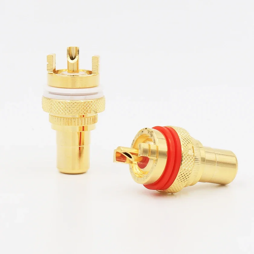 High perfomance gold plated RCA female connector chassis socket 4 pcs