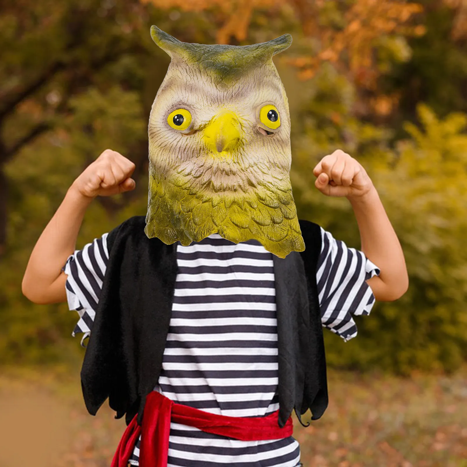 

Cat Owl Animal Head Mask Halloween Party Cosplay Headgear Realistic Design Costume Accessory for Role Play Masquerade