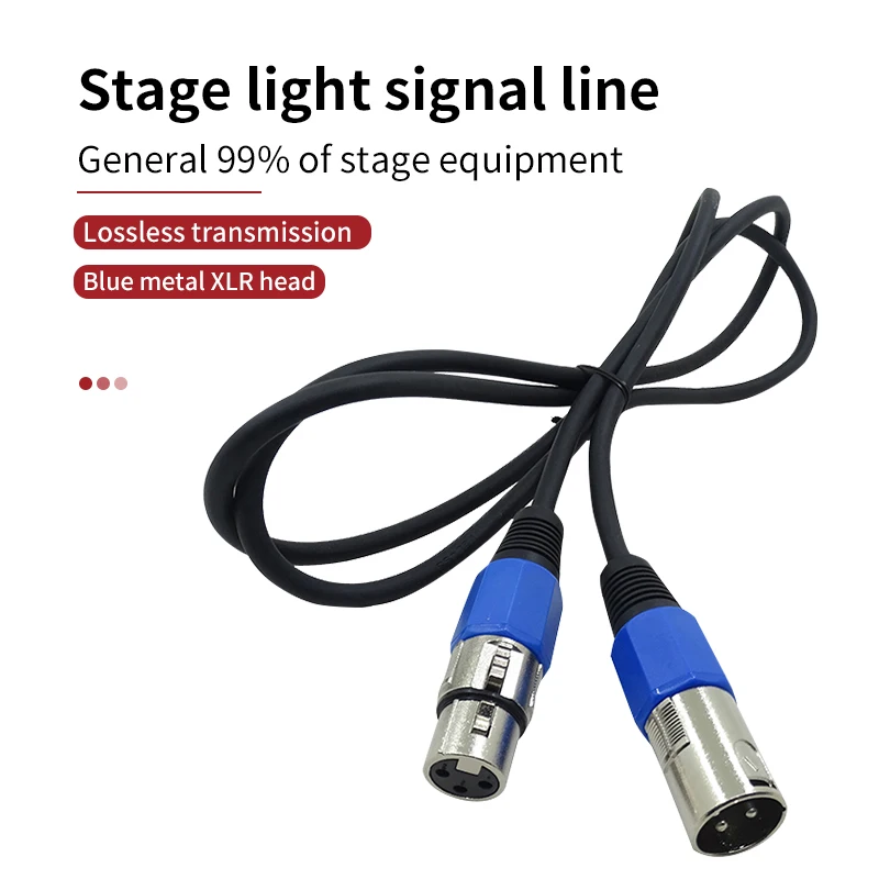3-PIN DMX Signal Line 1M 5M 10M 15M 20 Metry LED PAR Stage Light Akcesoria Kabel Dmx do LED Par Light Moving Head Beam Lamp