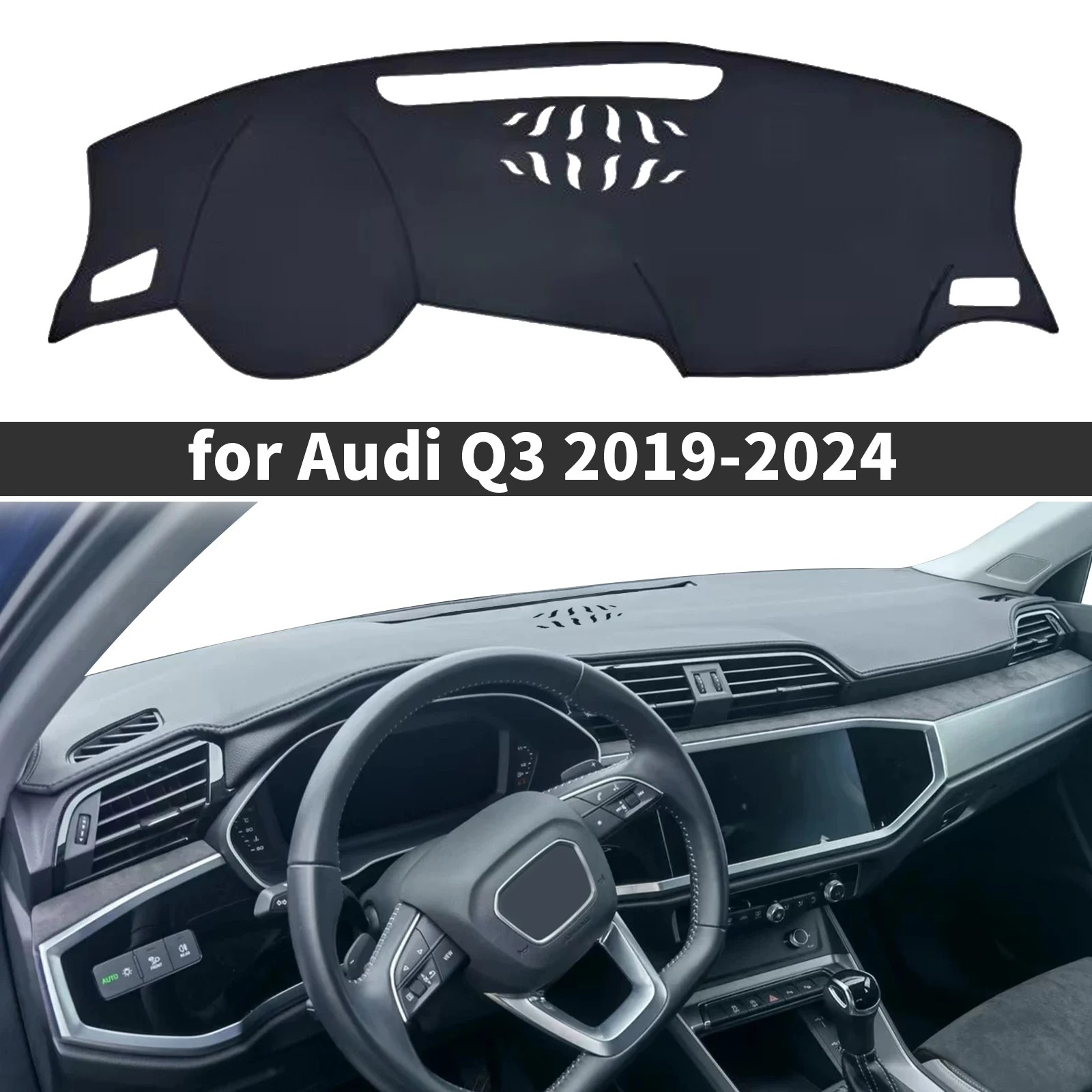 fit for Audi Q3 2024 2023 2022 2021 2020 2019 Car Accessories Dashmat Dashboard Cover Pad Protective Carpet DashMat Sunshade