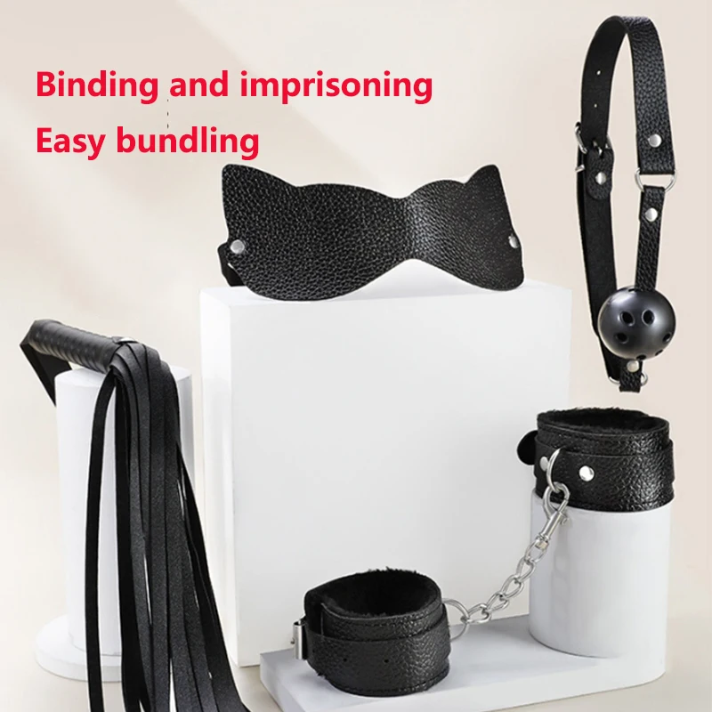 1Set Slave BDSM Collar with Leash Adult Games Sex Bondage Restraint Neck Cuffs Fetish Collar Erotic Sex Toys for Women Men