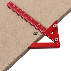 45/90° Center Finder Right Angle Line Gauges Carpenter Ruler Aluminum Alloy Woodworking Center Scribe Square Center Measure Tool