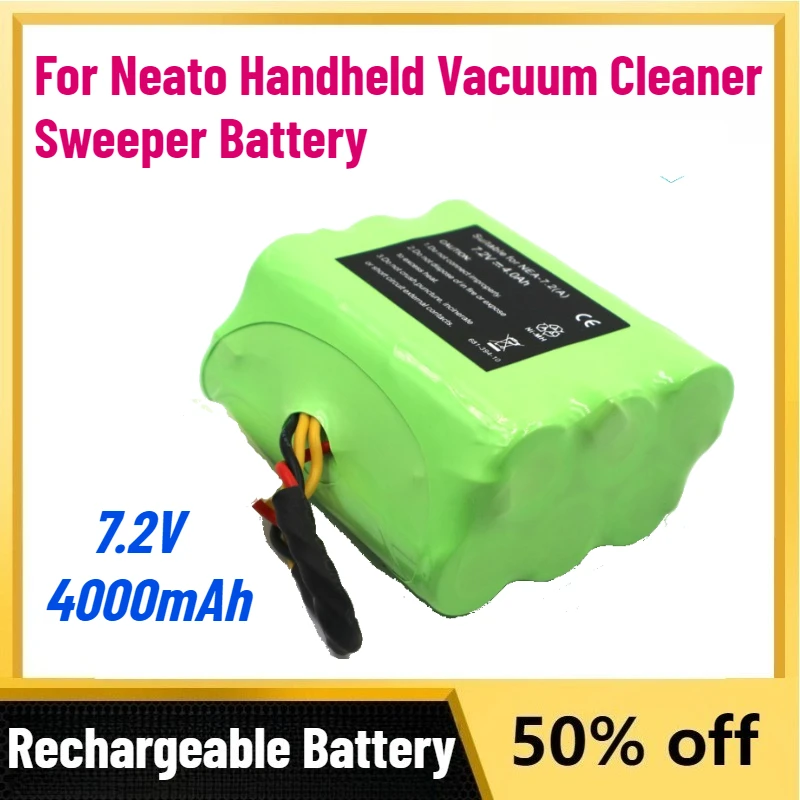High-Quality New 7.2V 4000mAh Rechargeable Batteries for Neato Handheld Vacuum Cleaner Sweeper Battery Sold By Manufacturer