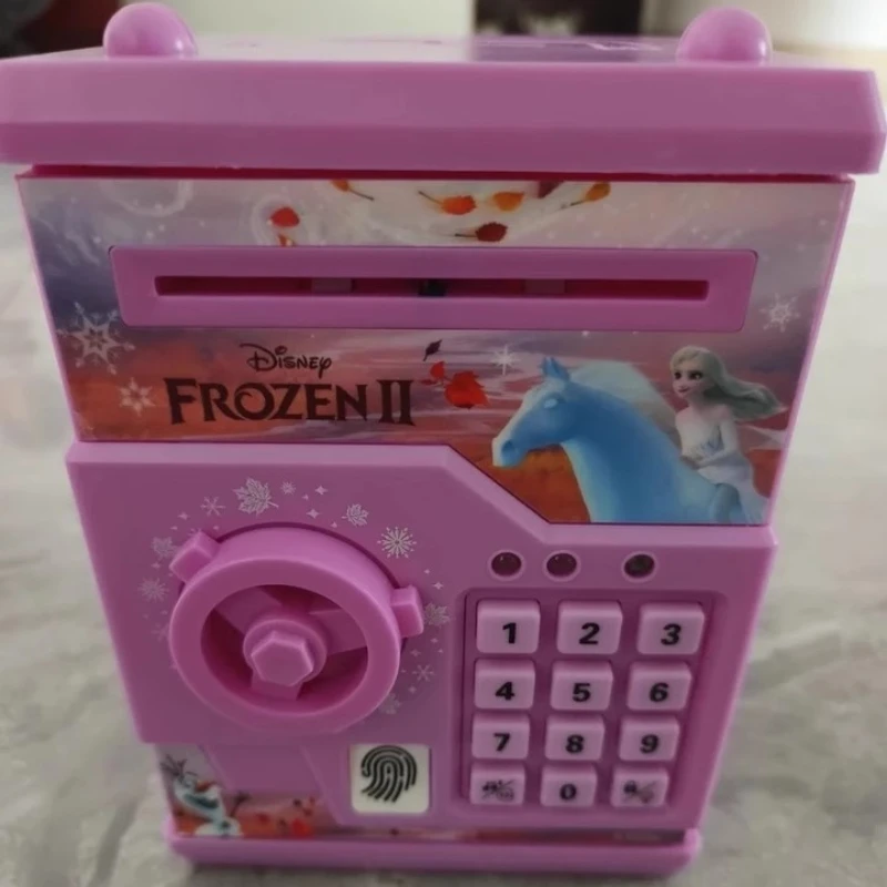 

Movie peripherals Elsa Frozen Password Fingerprint Multifunctional Automatic Piggy Bank Children's House Toys Baby Gifts