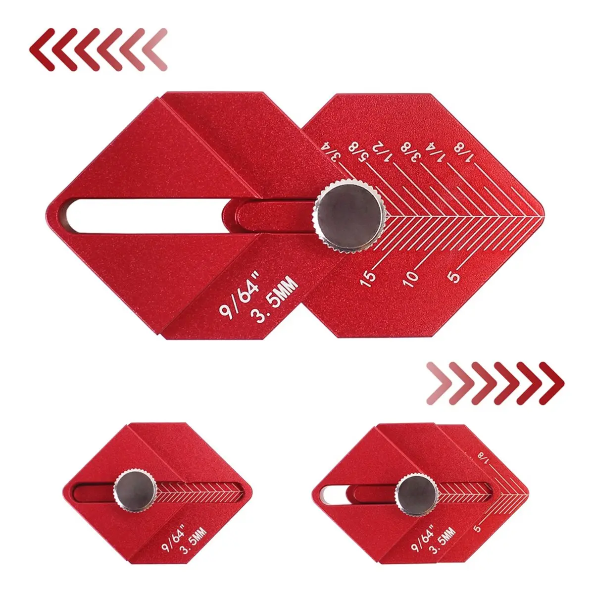 Woodworking Measuring Ruler Multi-Tool Marking and Measuring Short Offsets for Carpentry Working Tool