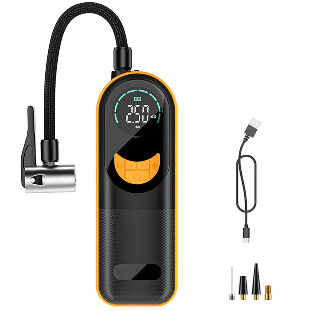 

Portable Air Compressor Car Tire Inflator Pump Wireless Fast Inflation Electric Air Pump With Digital Pressure Gauge LED Light