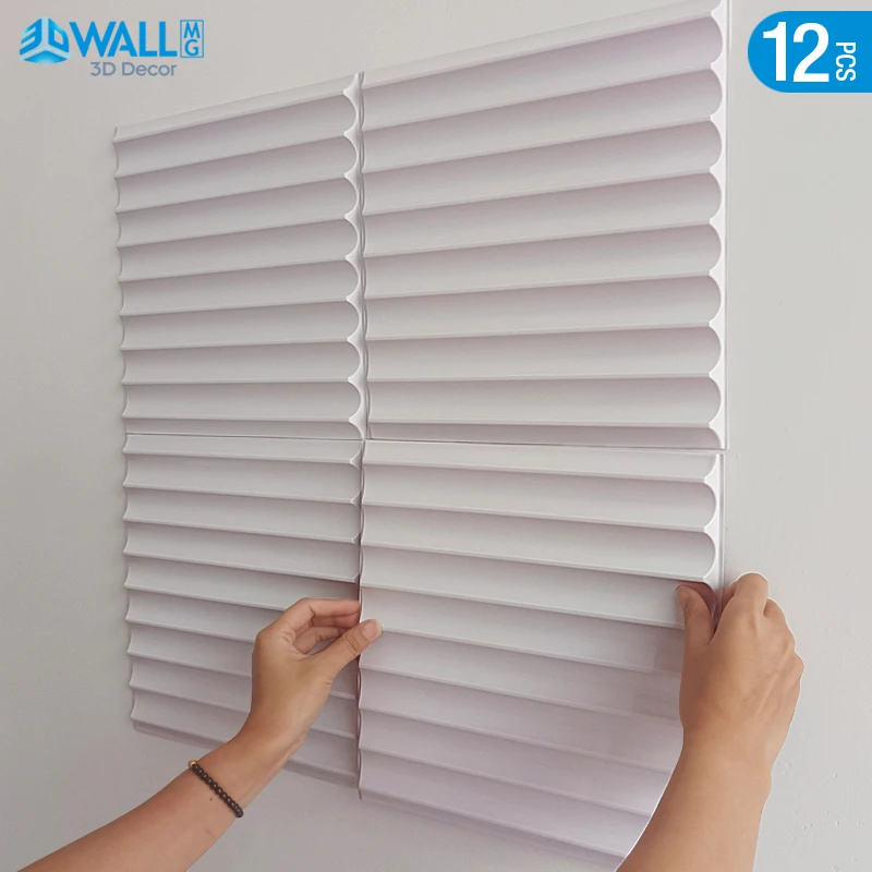 12pcs 30cm Europe Fashion simple lines Decor 3D Wall Panels Diamond Design 3d Wallpaper Mural Tile-Panel-Mold 3D wall sticker