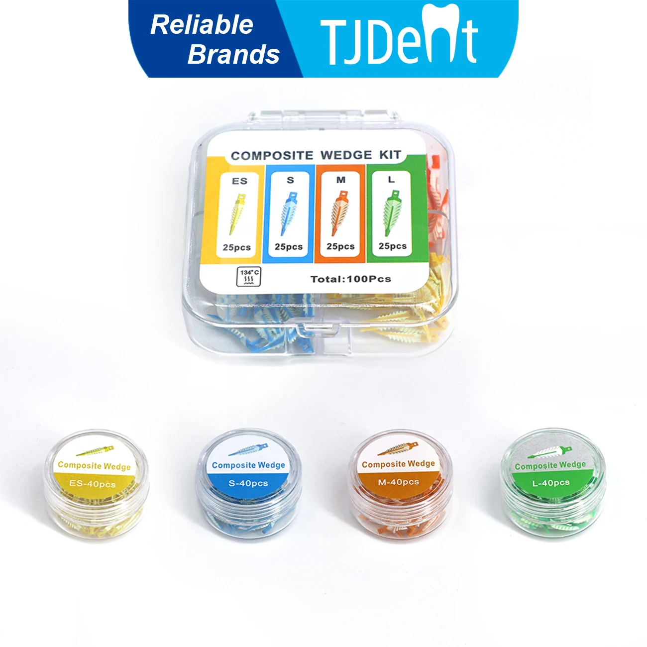 

TJDent Dental Silicone Interdental Composite Wedges Mixed Kits Adaptive Tooth Restoration Heat Sterilizable Dentistry Materials