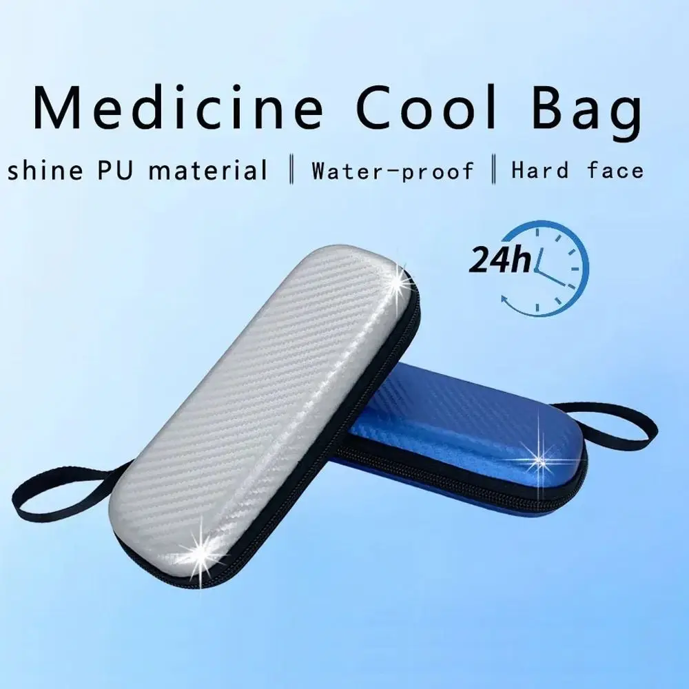 Waterproof Insulin Cooling Bag Durable PU Thermal Insulated Pen Bag Medicine Travel Cooler Diabetics