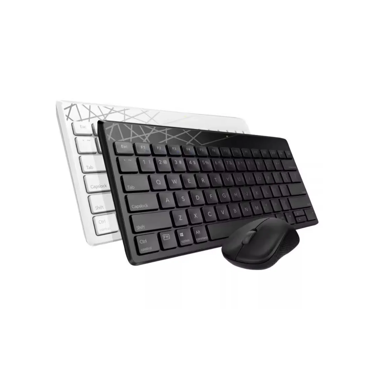 Wireless silent keyboard and mouse set, suitable for tablets, office, home, small and portable