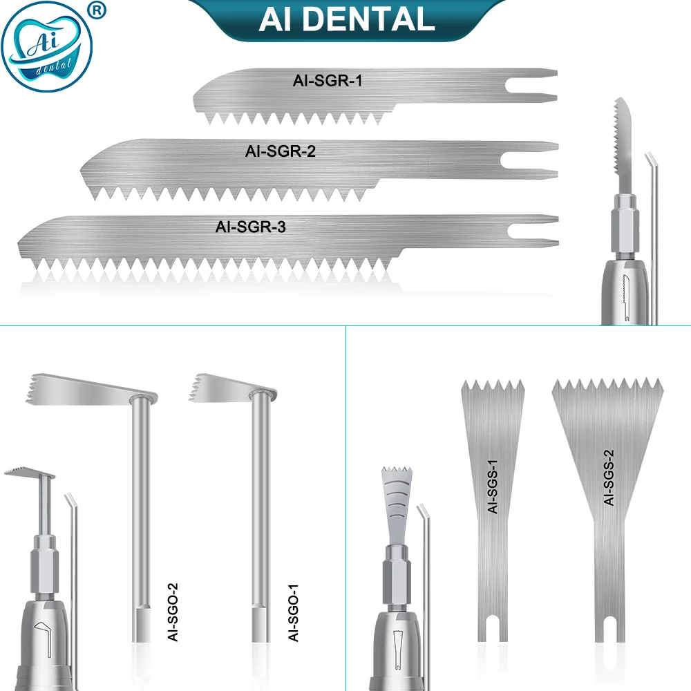 

Dental Accessories Micro Saw Blades Bone Cutting Tips Compatible AI-SGR-D/SGO-T/SGS-Y Surgey Hand piece