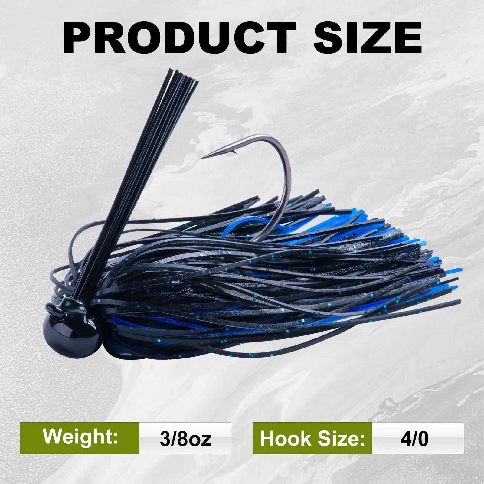 Goture Chatterbait Jig Spinner anti-enredos para lubina