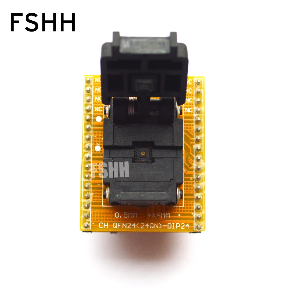 QFN24 to DIP24 programmer adapter  DFN24 WSON24 MLF24 test socket 4mmX4mm 0.5mm 24QN50S14040-B socket