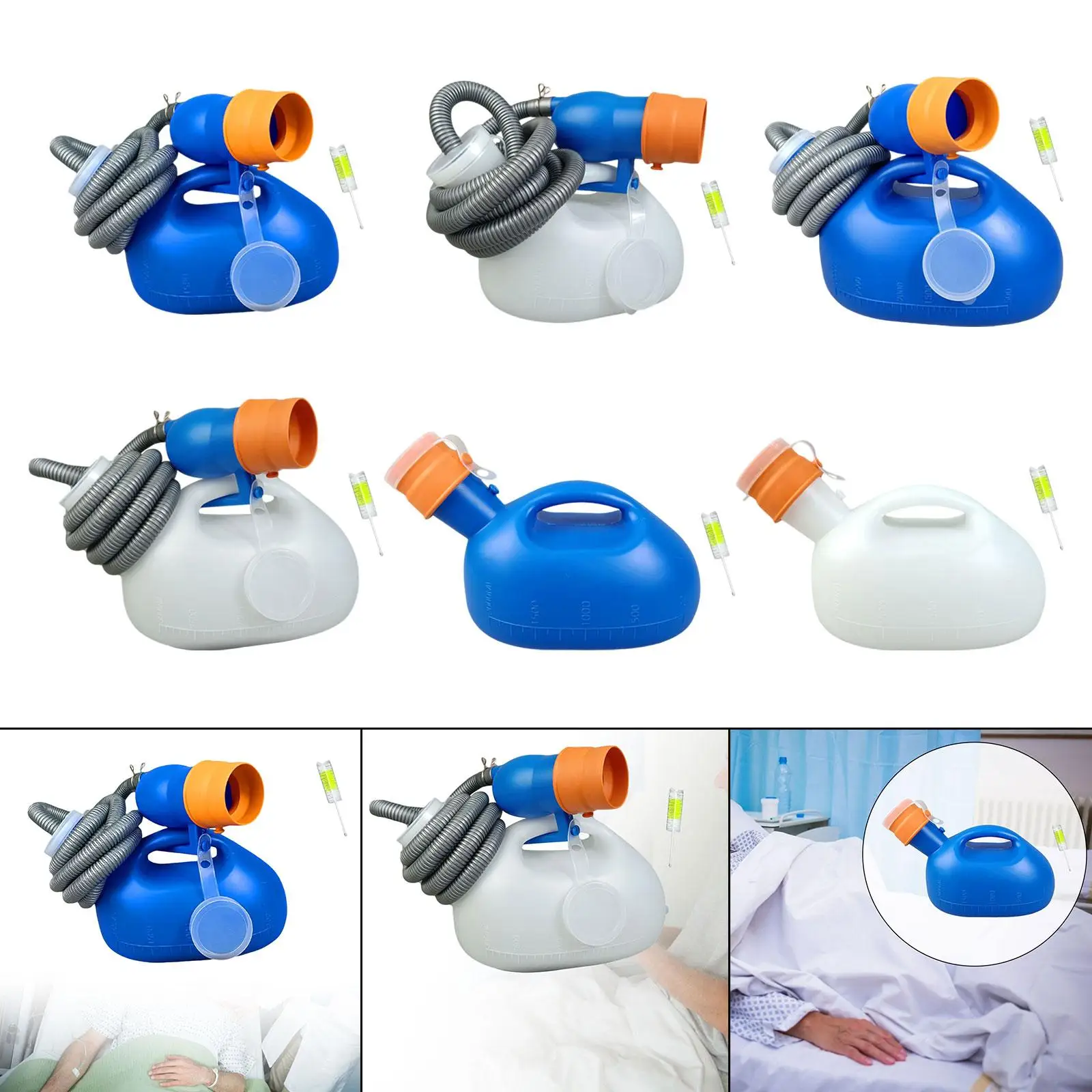 

Men Urinal Bottle on Bed Male Pee Bottle with Lid Handle Large Male Urinal Pee