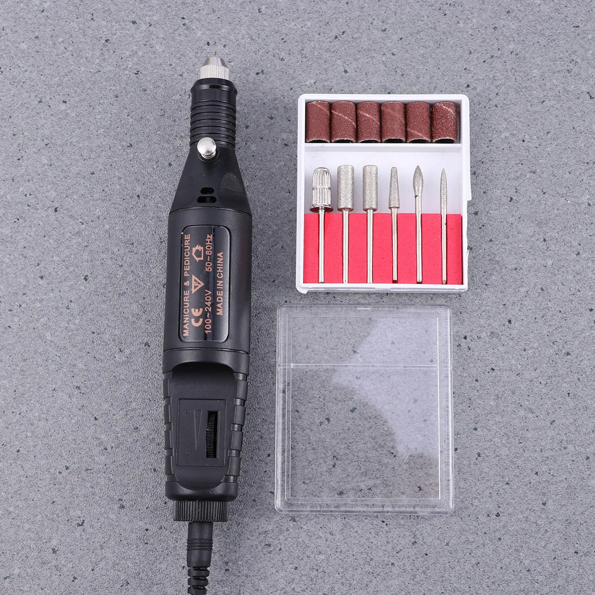 Lima Eléctrica para Uñas, Herramienta de Manicura y Pedicura, Brocas de 24mm y 32mm, para Acrílico, Pulido, Bajo Ruido, Enchufe Americano