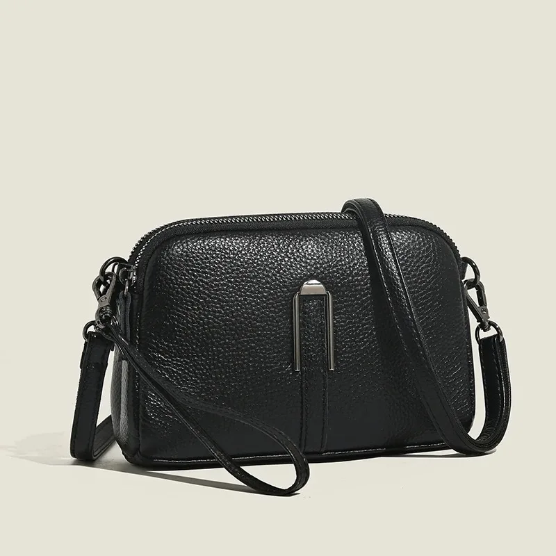 Genuine Leather Bag Luxury Women's Crossbody Bag for Woman Female Solid Color Clutch Phone Bags Shoulder Bag Messenger Bag
