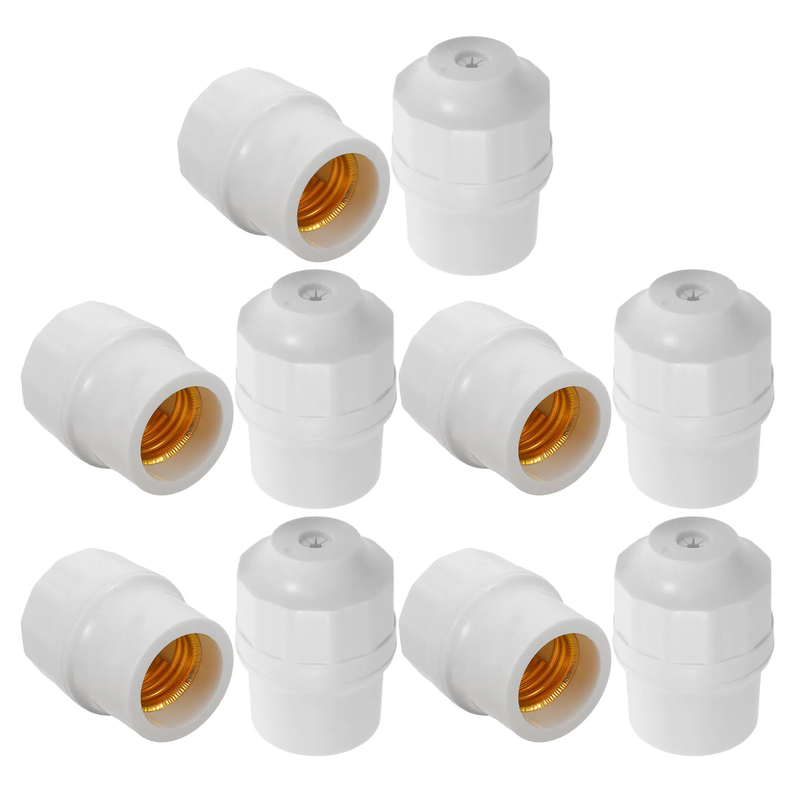 

10 шт. патронов E27: прочные подвесные держатели для светодиодных ламп, термостойкие винтовые цоколи для домашнего, офисного и коммерческого использования.