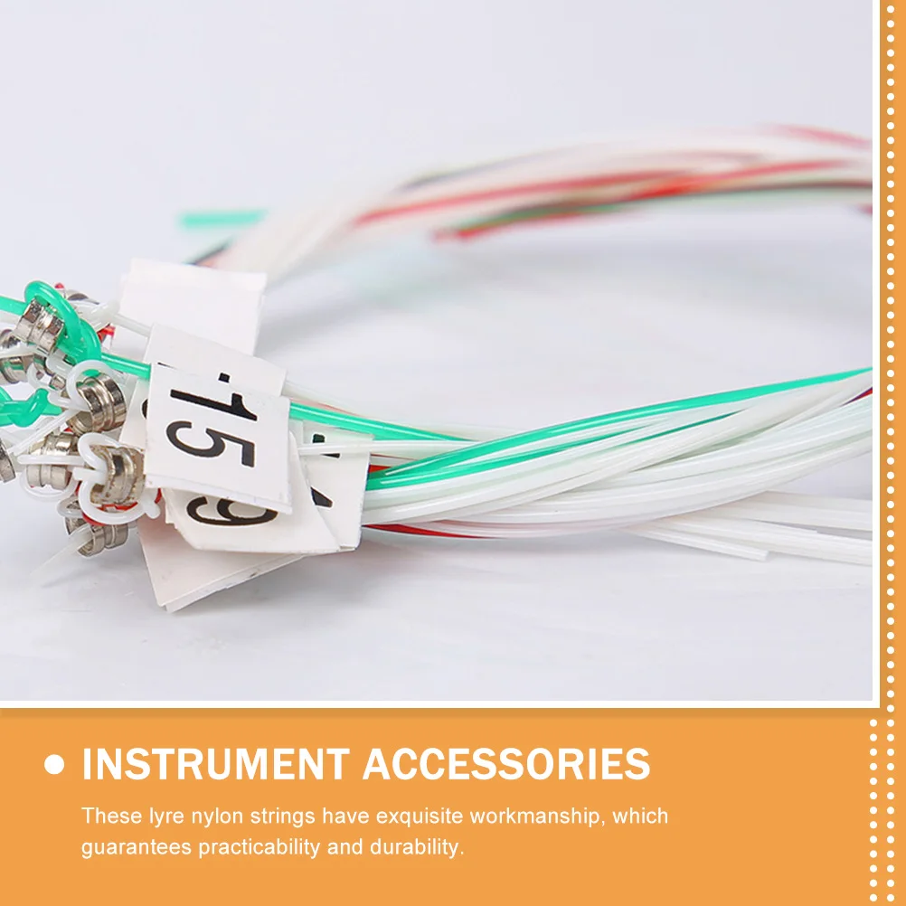 

Lyre Strings Harp Accessory Instrument Supplies Durable Replacement Parts Musical Accessories Stable Quality Uniform Strings