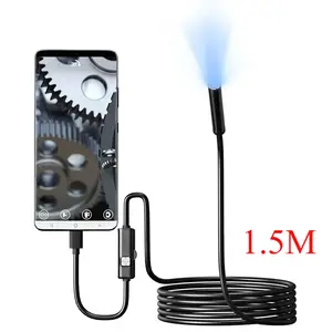 Bilashmart 7.0MM TYPE C Endoscope Camera IP67 Waterproof 6 LEDs Adjustable USB Android Flexible Inspection Borescope Cameras Phone PC