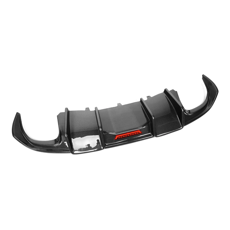 For Auid  A5 B8 Sports 2-Door 2008-2011 KB style Carbon fiber Car Rear Bumpers Diffuser With LED Light A5 B8 Diffuser