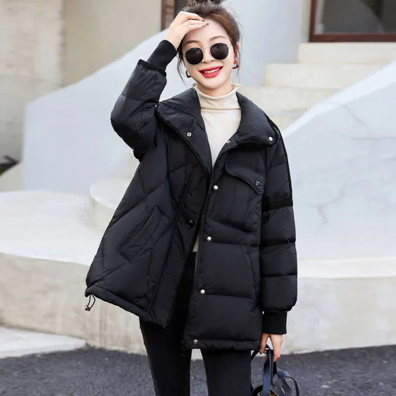 

Spring and Autumn Winter Korean Version White Duck Down Lightweight Japanese and Korean Style Down Jacket for Women