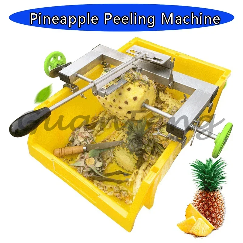 Commercial Stainless Steel Pineapple Peeler Machine, Manual & Automatic Pineapple Skin & Eye Remover Fruit Processing Tool