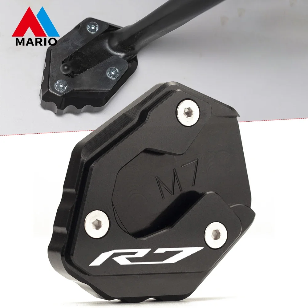 Motorcycle CNC Kickstand Foot Side Stand Extension Pad Support Plate For YZFR7 YZF R7 YZF-R7 XSR700 XSR 700 XTribute 2021