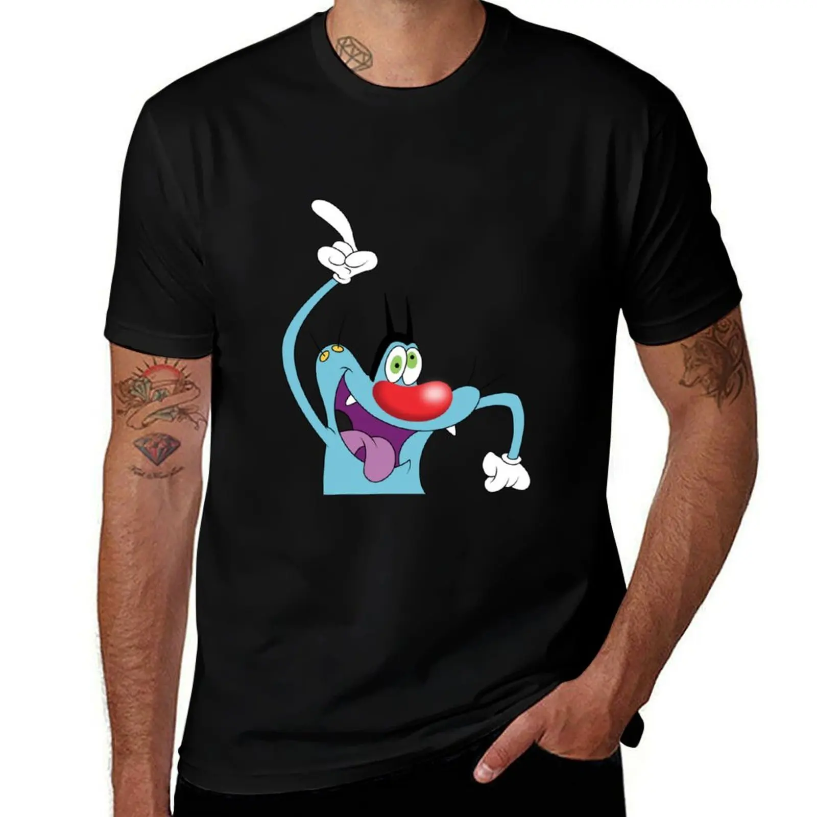 Oggy And The Cockroaches (93) T-Shirt Work Comfort for Men T-Shirt