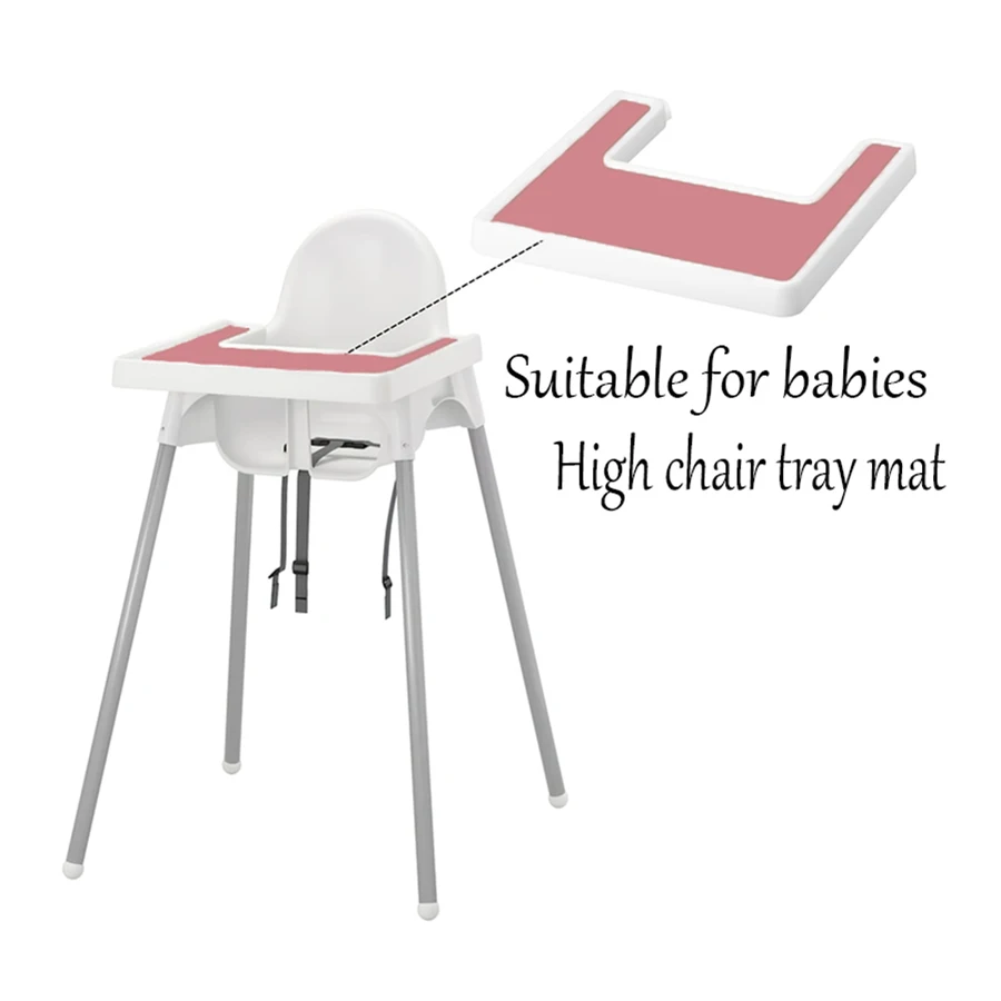 High Chair Mat Silicone Pad Silicone material, easy to clean. Suitable for high chair use during baby meals.