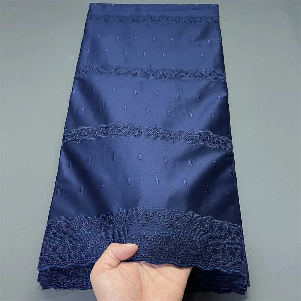 

НОВАЯ Высококачественная африканская нигерийская тюлевая кружевная ткань для шитья свадебного платья, вышитое хлопковое дамасское платье, 5 ярдов