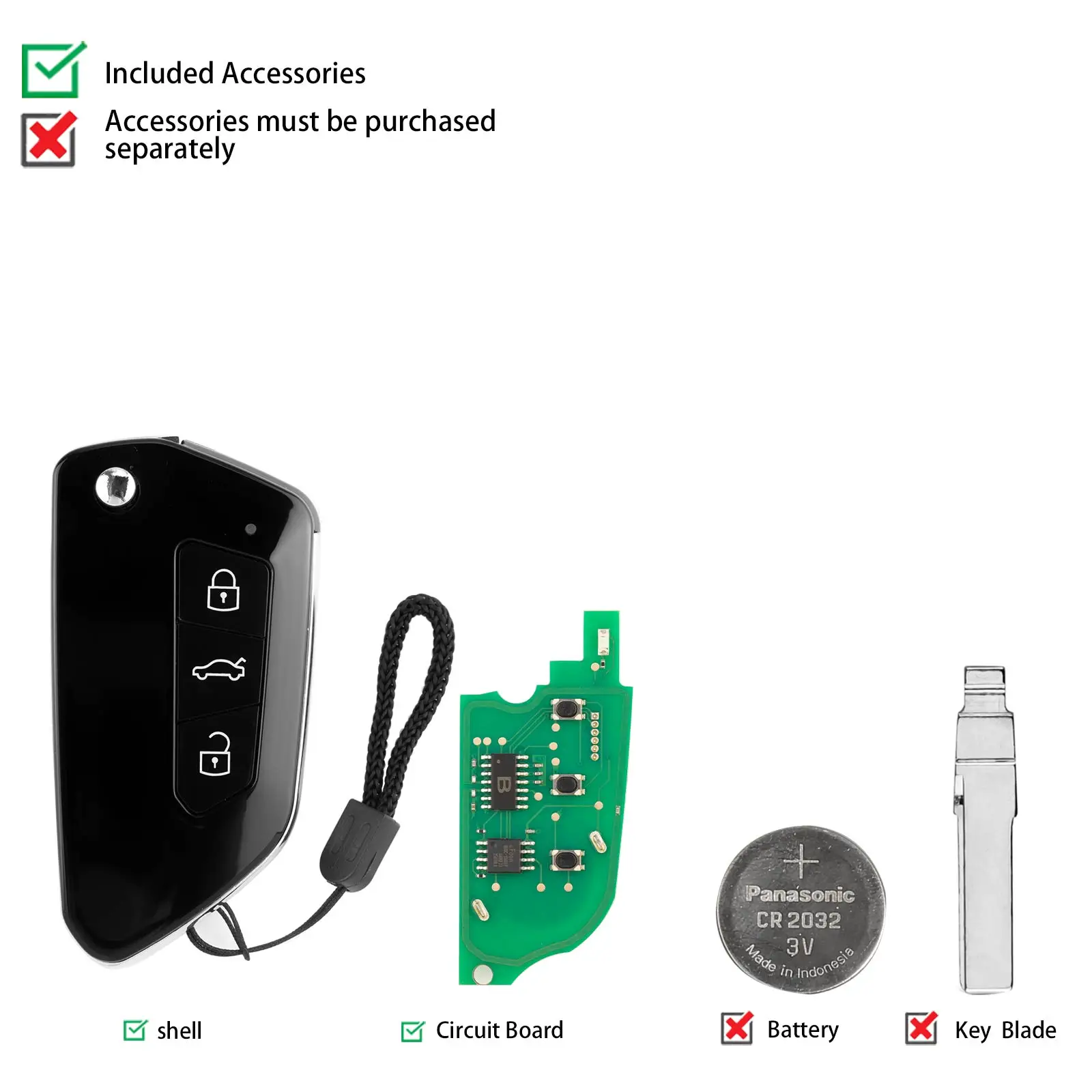 KEYDIY KD B33-3 Universal Remote Key 3 Buttons Compatible with VW Golf 8 Type