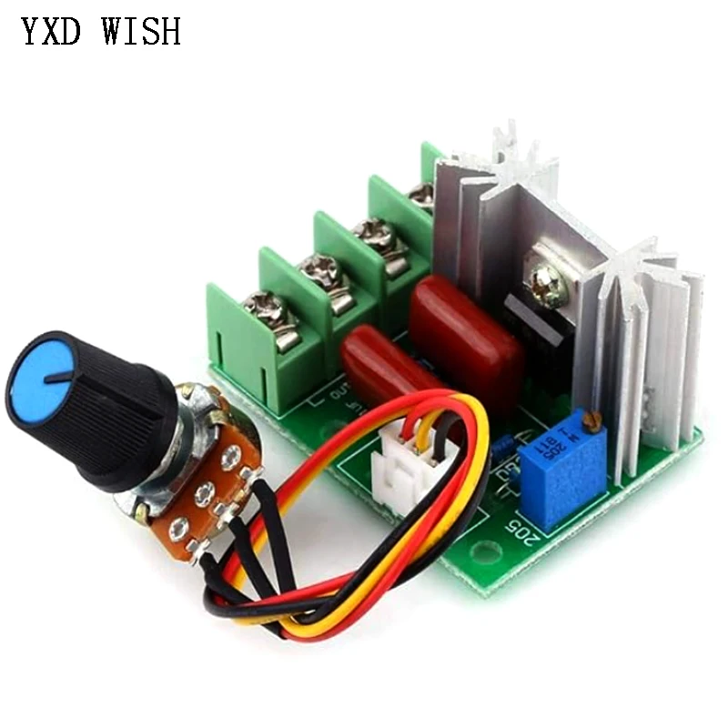 2000W AC 220V SCR Voltage Regulator High Power Motor Speed Control Dimming Dimmers Electronic Motor Speed Controller Thermostat